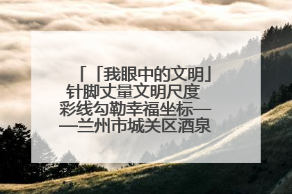 「我眼中的文明」针脚丈量文明尺度 彩线勾勒幸福坐标——兰州市城关区酒泉路街道办事处