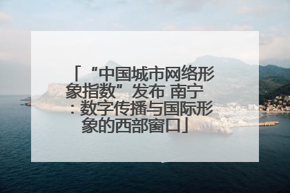 “中国城市网络形象指数”发布 南宁：数字传播与国际形象的西部窗口