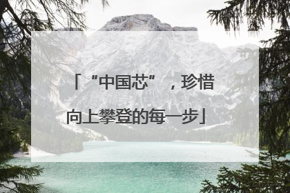 “中国芯”，珍惜向上攀登的每一步