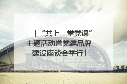 “共上一堂党课”主题活动暨党建品牌建设座谈会举行