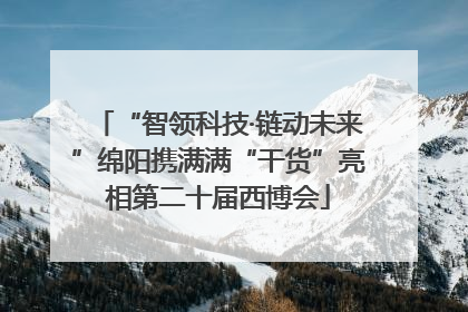 “智领科技·链动未来”绵阳携满满“干货”亮相第二十届西博会