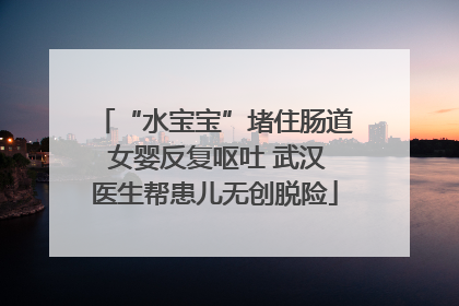 “水宝宝”堵住肠道 女婴反复呕吐 武汉医生帮患儿无创脱险