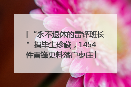 “永不退休的雷锋班长”捐毕生珍藏，1454件雷锋史料落户枣庄