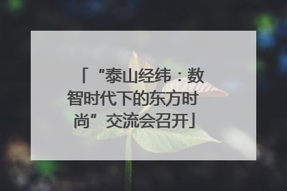 “泰山经纬：数智时代下的东方时尚”交流会召开