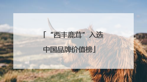 “西丰鹿茸”入选中国品牌价值榜