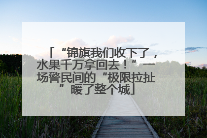 “锦旗我们收下了，水果千万拿回去！”一场警民间的“极限拉扯”暖了整个城