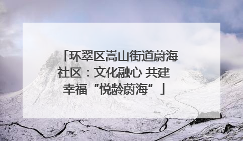 环翠区嵩山街道蔚海社区：文化融心 共建幸福“悦龄蔚海”
