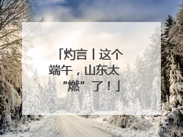 灼言丨这个端午，山东太“燃”了！
