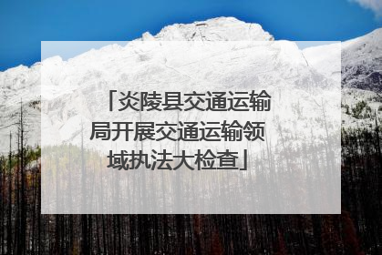 炎陵县交通运输局开展交通运输领域执法大检查