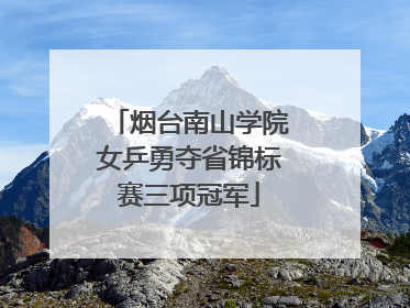 烟台南山学院女乒勇夺省锦标赛三项冠军