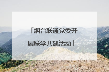 烟台联通党委开展联学共建活动