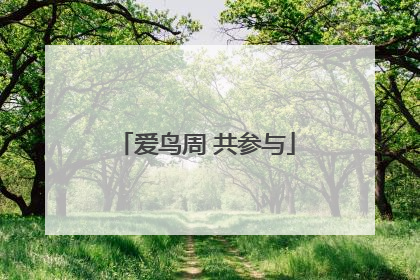爱鸟周 共参与