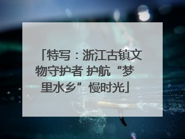 特写：浙江古镇文物守护者 护航“梦里水乡”慢时光