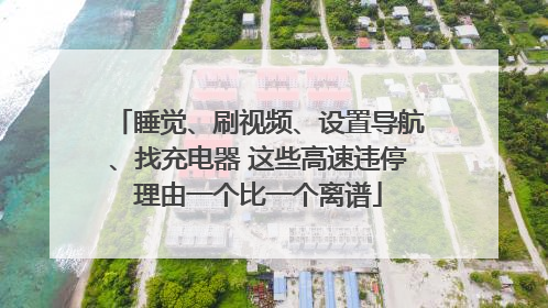 睡觉、刷视频、设置导航、找充电器 这些高速违停理由一个比一个离谱
