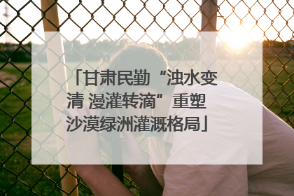 甘肃民勤“浊水变清 漫灌转滴”重塑沙漠绿洲灌溉格局