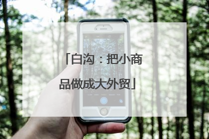 白沟：把小商品做成大外贸