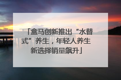 盒马创新推出“水替式”养生，年轻人养生新选择销量飙升