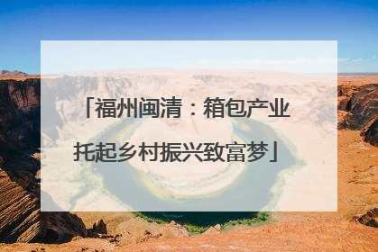 福州闽清：箱包产业托起乡村振兴致富梦