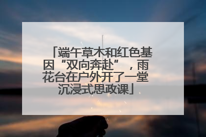 端午草木和红色基因“双向奔赴”，雨花台在户外开了一堂沉浸式思政课