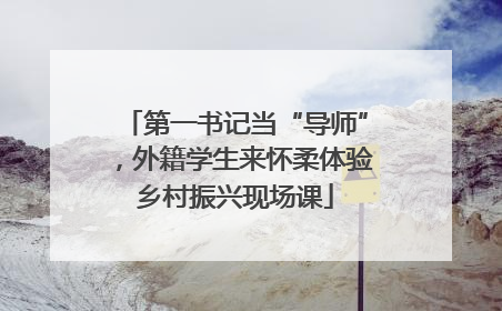 第一书记当“导师”，外籍学生来怀柔体验乡村振兴现场课