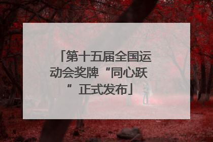 第十五届全国运动会奖牌“同心跃”正式发布