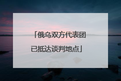 俄乌双方代表团已抵达谈判地点
