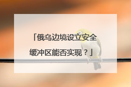 俄乌边境设立安全缓冲区能否实现？