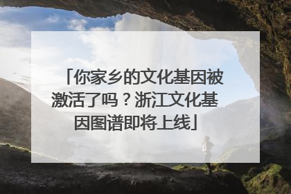 你家乡的文化基因被激活了吗？浙江文化基因图谱即将上线