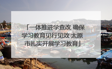 一体推进学查改 确保学习教育见行见效 太原市扎实开展学习教育