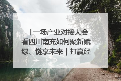 一场产业对接大会 看四川南充如何聚新赋绿、链享未来｜打赢经济发展翻身仗