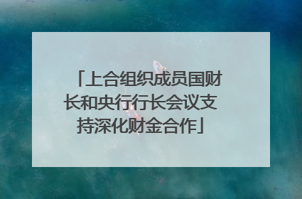 上合组织成员国财长和央行行长会议支持深化财金合作