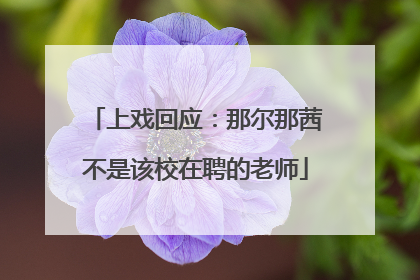 上戏回应：那尔那茜不是该校在聘的老师