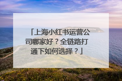 上海小红书运营公司哪家好？全链路打通下如何选择？