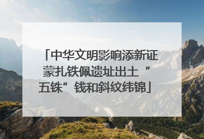 中华文明影响添新证 蒙扎铁佩遗址出土“五铢”钱和斜纹纬锦
