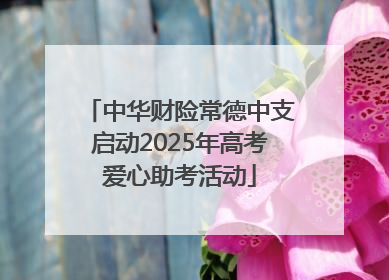 中华财险常德中支启动2025年高考爱心助考活动