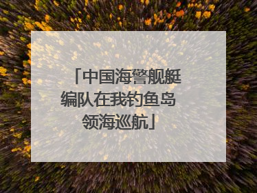 中国海警舰艇编队在我钓鱼岛领海巡航