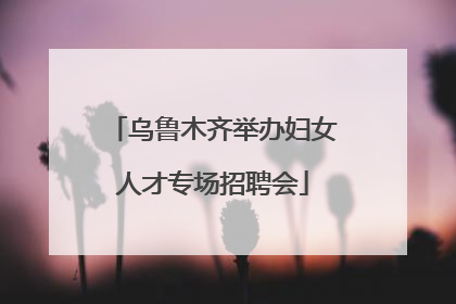 乌鲁木齐举办妇女人才专场招聘会