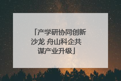 产学研协同创新沙龙 舟山科企共谋产业升级