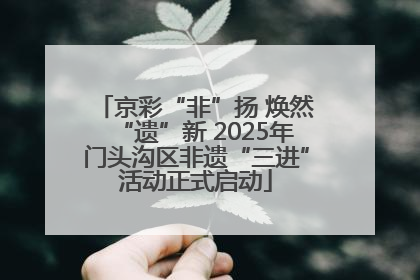 京彩“非”扬 焕然“遗”新 2025年门头沟区非遗“三进”活动正式启动