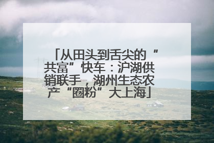 从田头到舌尖的“共富”快车：沪湖供销联手，湖州生态农产“圈粉”大上海
