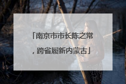 南京市市长陈之常，跨省履新内蒙古
