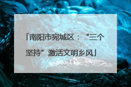南阳市宛城区：“三个坚持”激活文明乡风