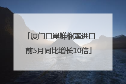 厦门口岸鲜榴莲进口 前5月同比增长10倍