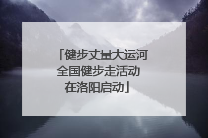 健步丈量大运河 全国健步走活动在洛阳启动