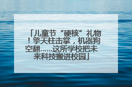 儿童节“硬核”礼物！擎天柱击掌，机器狗空翻……这所学校把未来科技搬进校园