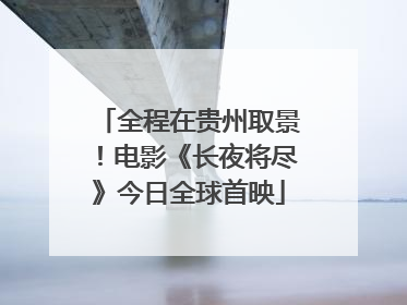 全程在贵州取景！电影《长夜将尽》今日全球首映