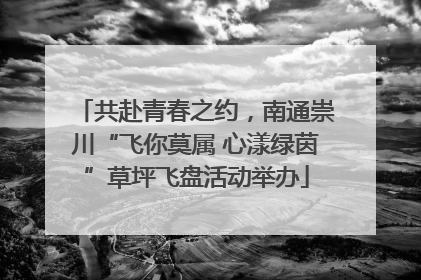 共赴青春之约，南通崇川“飞你莫属 心漾绿茵”草坪飞盘活动举办