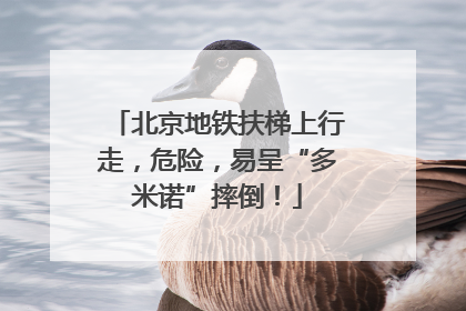 北京地铁扶梯上行走，危险，易呈“多米诺”摔倒！