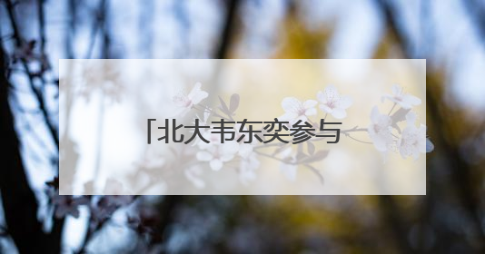 北大韦东奕参与项目，被提名国家自然科学奖
