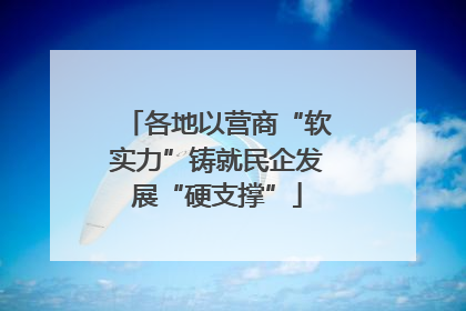 各地以营商“软实力”铸就民企发展“硬支撑”